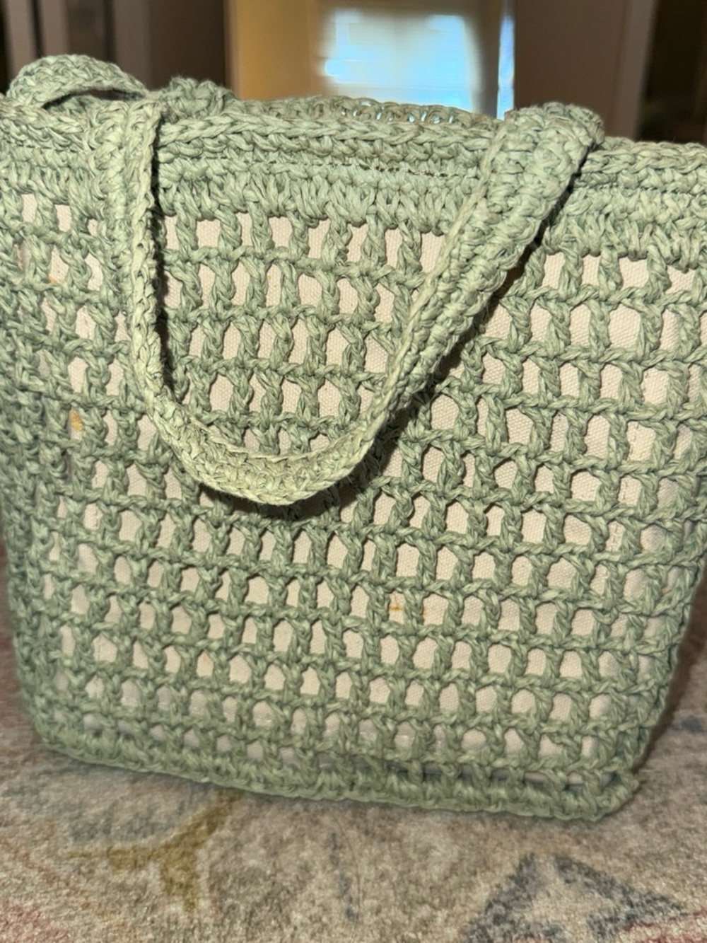 Madewell Mint Green Crochet Crossbody Bag - Picture 1 of 3